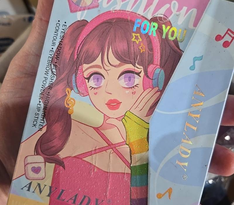 Палетка для макияжа ANYLADY (тени, румяна, хайлайтер, контур, пудра для бровей, помада)