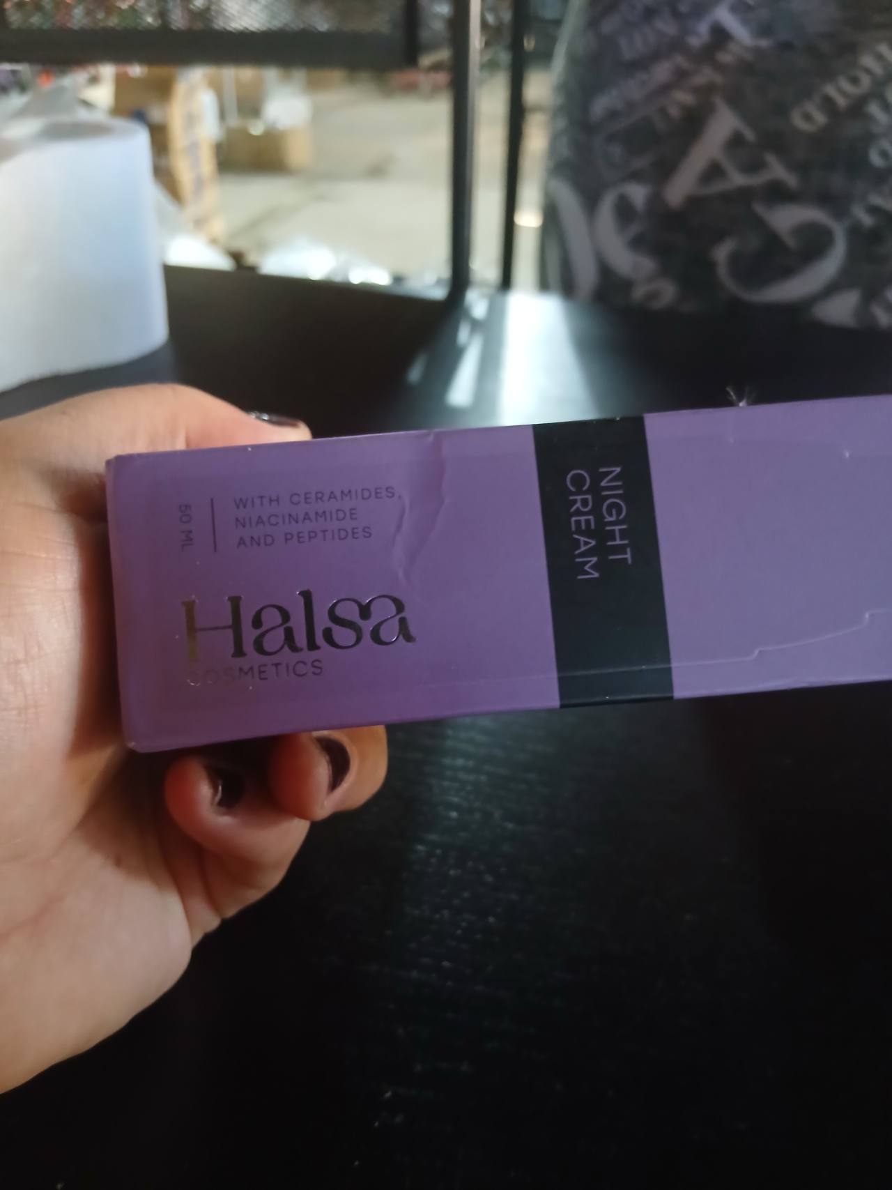 Halsa Cosmetics Night Cream with Ceramides, Niacinamide and Peptides