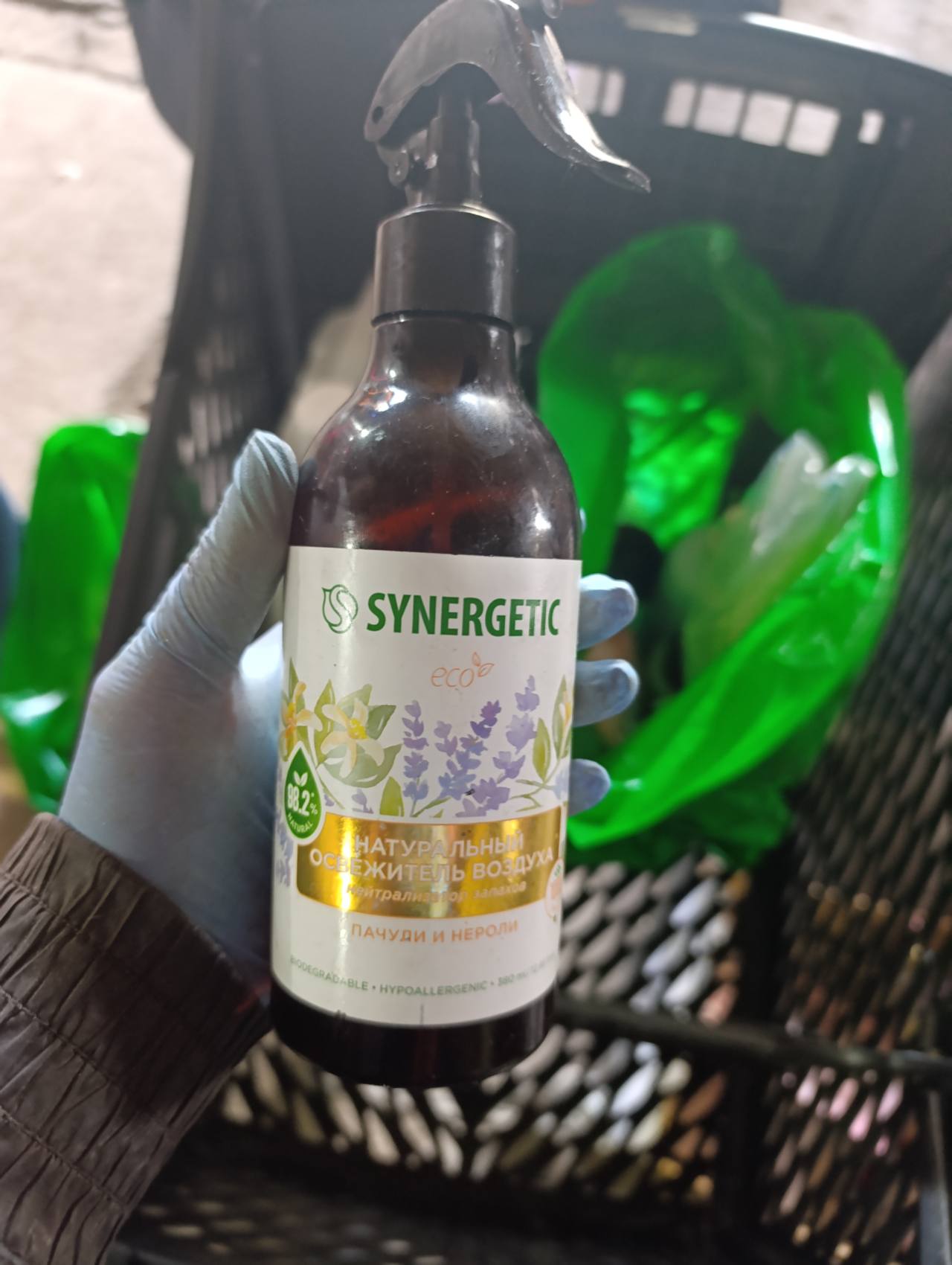 SYNERGETIC Натуральный освежитель воздуха Пачуди и Нероли