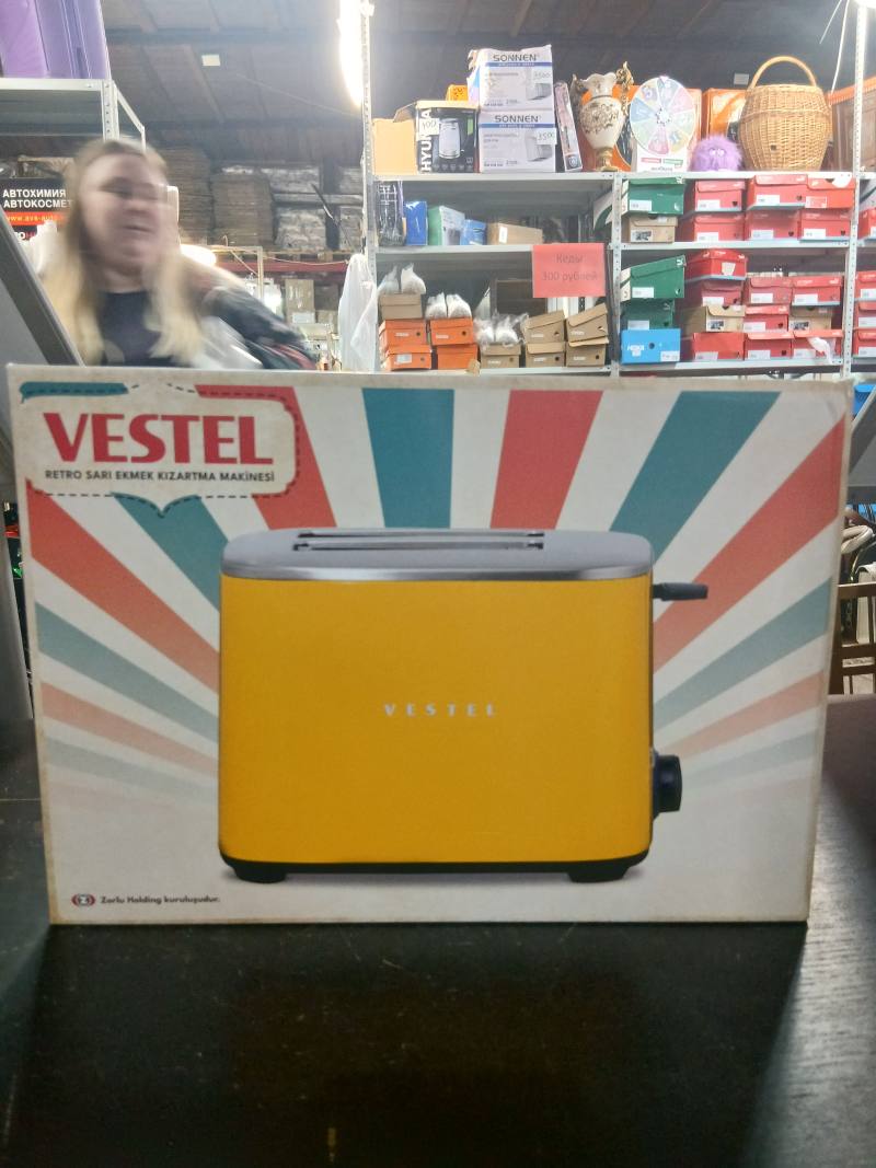 Vestel Retro Sarı Ekmek Kızartma Makinesi (тостер)