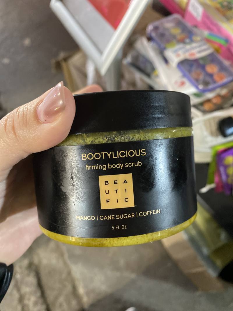 BEAUTIFIC BOOTYLICIOUS Firming Body Scrub Mango Cane Sugar Caffeine