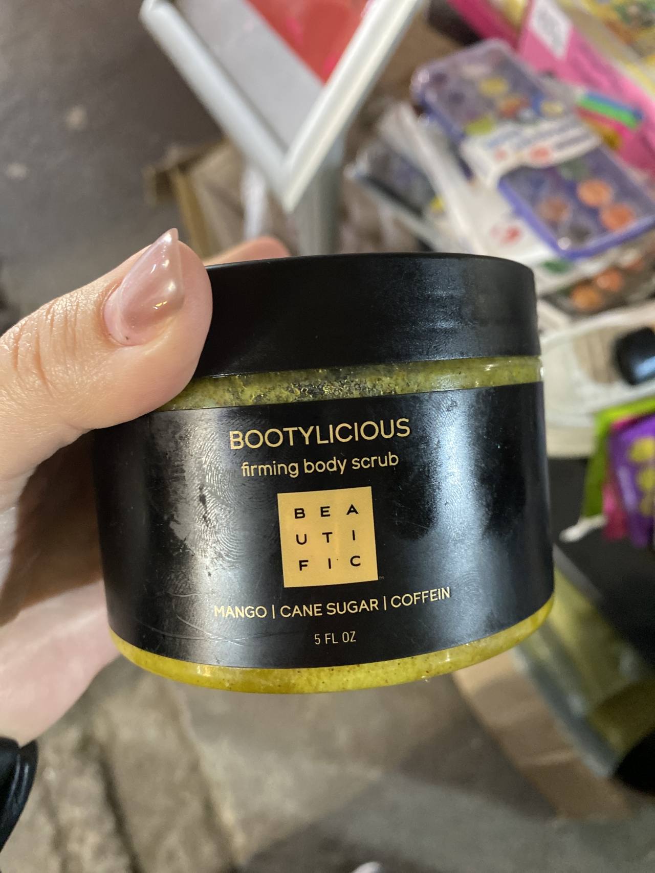 BEAUTIFIC BOOTYLICIOUS Firming Body Scrub Mango Cane Sugar Caffeine