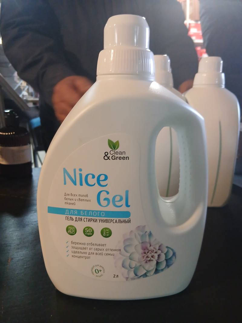 Nice Gel для белого, гель для стирки универсальный, 2 л